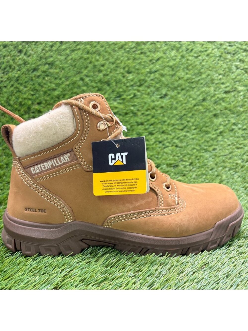 Caterpillar Tess 6" Womens Size 7D Brown Leather Steel Toe Safety Work Boots